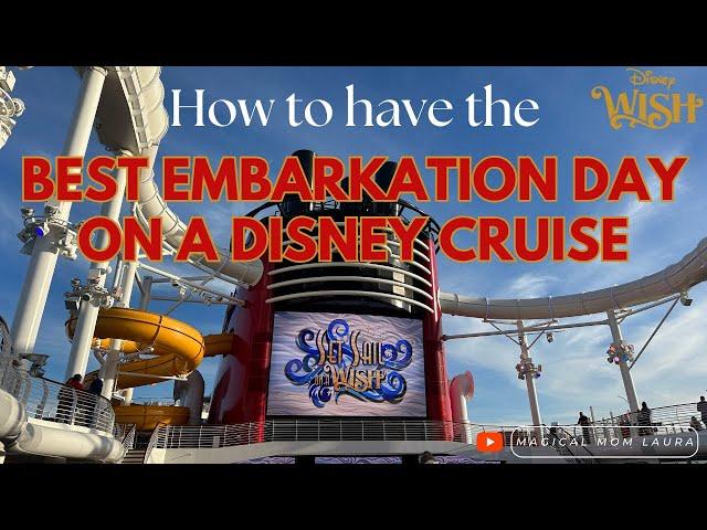 Embarkation Day Tips & Tricks Boarding the Disney Wish for a New Year's Eve Cruise #disneywish