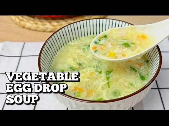 VEGETABLE EGG DROP SOUP | HUNGRY MOM COOKING