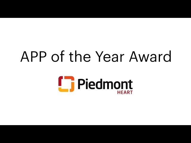 Piedmont Heart APP of the Year Awards 2019