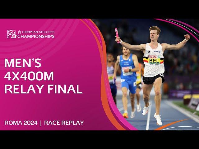 Belgian Tornados win again!  Men's 4x400m race replay | Roma 2024