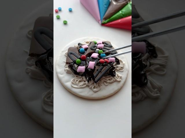 Spaghetti from Elf cookie recipes and supplies linked in my bio #cookiedecorating #asmr