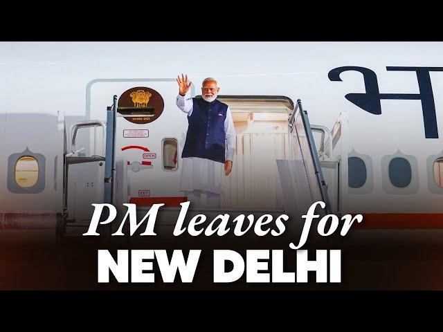 LIVE: PM Modi emplanes for New Delhi