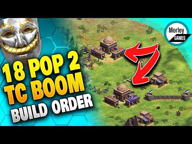 AOE2 Cumans Build order - 18 pop Feudal 2 Town Centre BOOM!