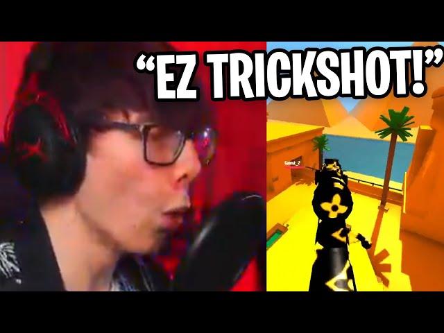 Streamer TRICKSHOTS a team in Krunker.io