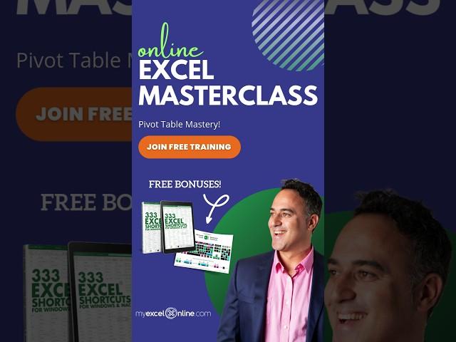Free Excel Masterclass! ‍ https://www.myexcelonline.com/free-excel-pivot-tables-webinar/