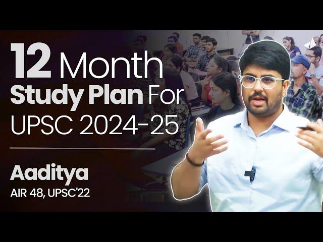 @IASAaditya AIR 48's 12-month Detailed Study Plan for UPSC 2024-25  #prelims