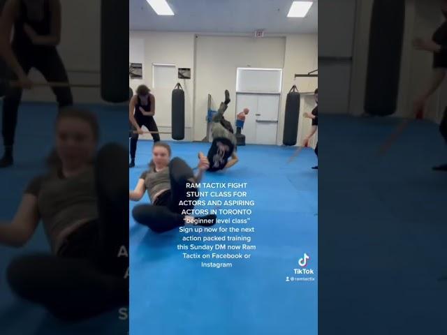 Toronto actor’s workshop fight stunt class beginner level To join DM Ram Tactix on Facebook