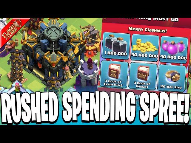 Buying and Spending the Clashmas Offers on my Rushed TH17! (Clash of Clans)