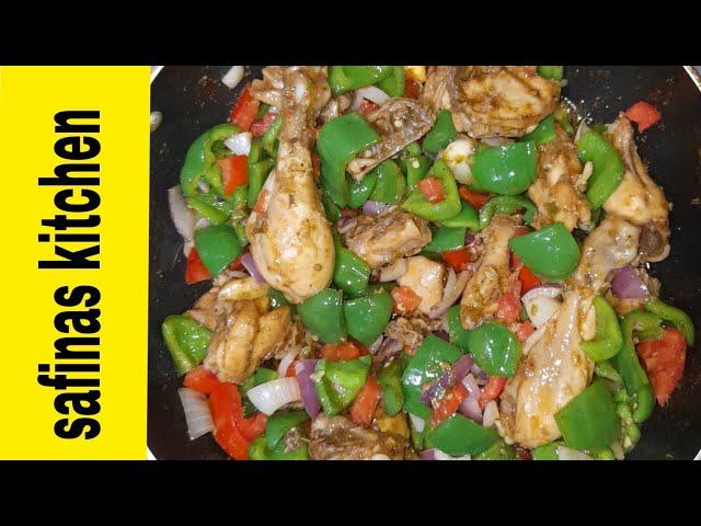 chicken shimla mirch|| easy and quick recipe||chicken capsicum|| safinas kitchen||●●●●●●
