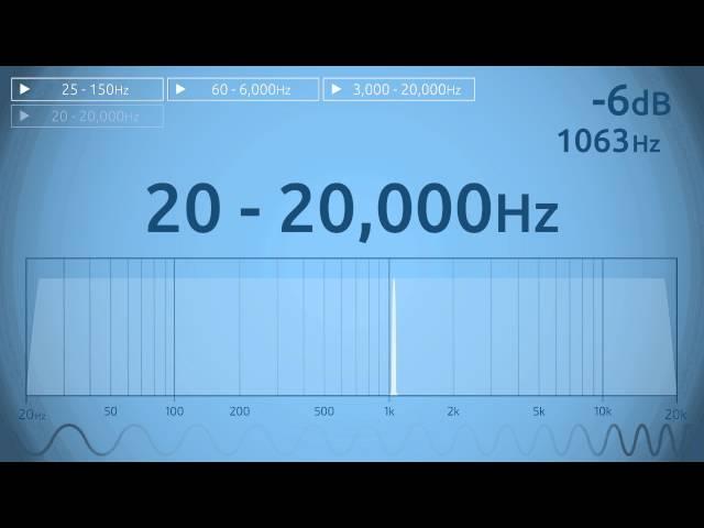 20 - 20,000 Hz Audio Sweep | Range of Human Hearing