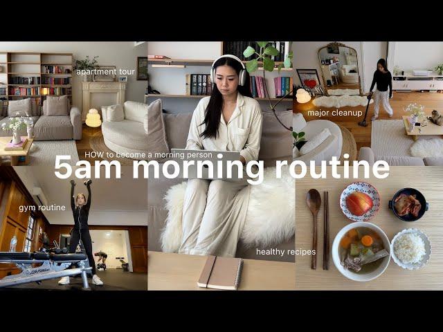 Realistic 5AM morning routine  HOW to become a morning girl as a ex-nightowl