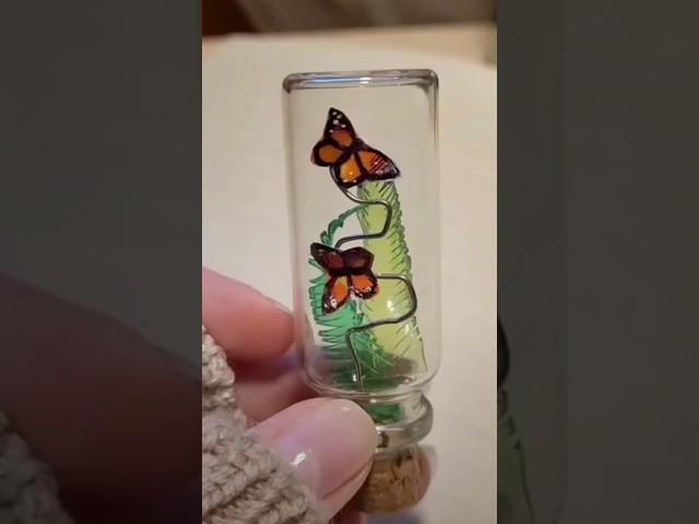 DIY ️ Mini  Bottle Art@Shreedhicrafts #shorts #subscribe @Shreedhicrafts #minibottleart