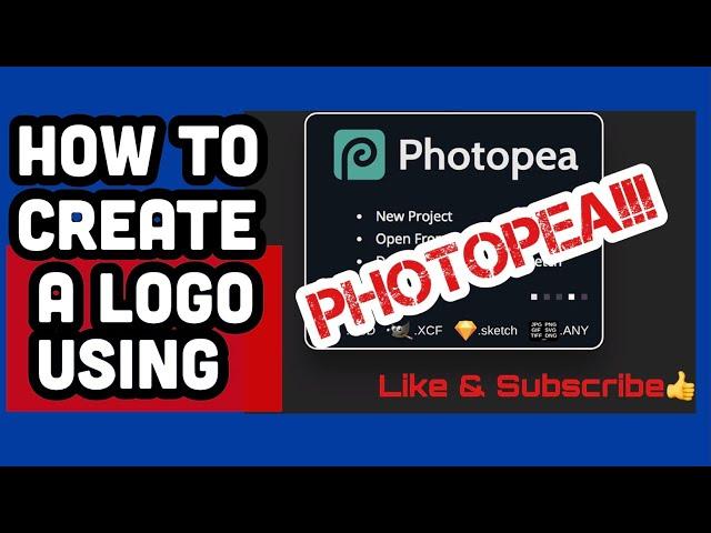 How to create a logo using photopea.