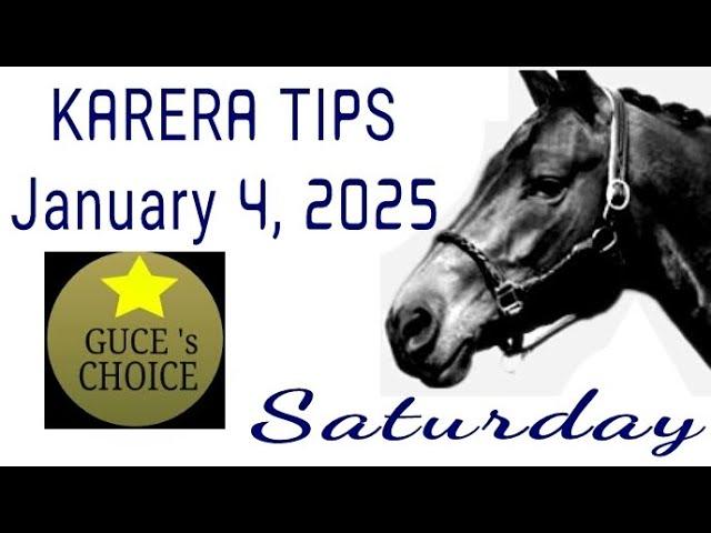 KARERA TIPS & ANALYSIS by @guceschoice  JANUARY 4, 2025, Live Racing at MMTCI starts 3 PM