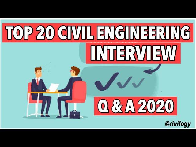 Top 20 civil engineering interview questions 2020 || Must know || #civilengineering #civilogy