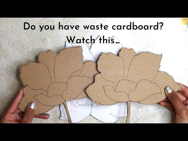 Cardboard wall decor series/ Modern abstract wall decor/ Cardboard craft/ CreativeCat/Art and craft