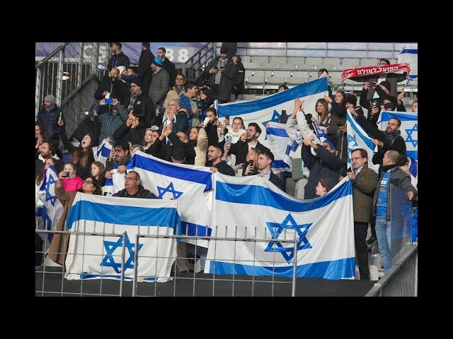 Images show Israeli fans among empty seats at France-Israel soccer match in Paris