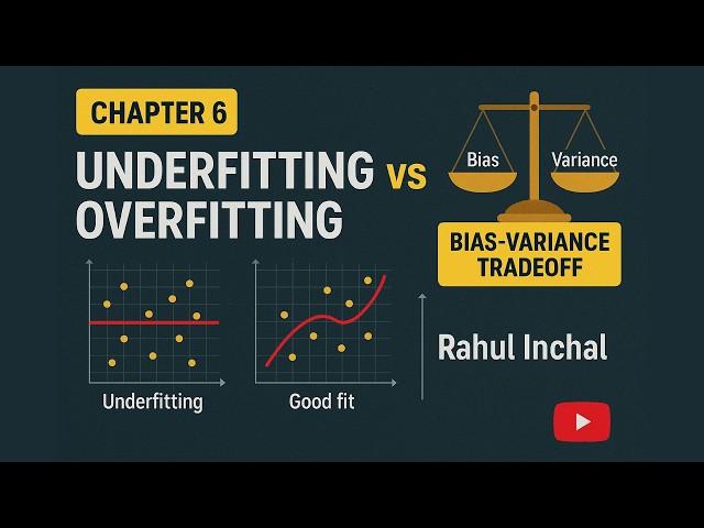Chapter 6 || Underfitting vs Overfitting | Bias-Variance Tradeoff Explained || Rahul Inchal