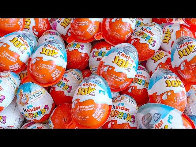 200 Kinder Surprise Eggs / ASMR Satisfying video / A Lot of Candy