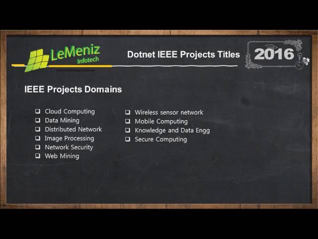 Dotnet IEEE Projects 2016-2017 | Dotnet IEEE Projects Titles 2016-2017