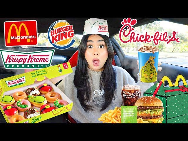 Trying NEW MENU ITEMS From FAST FOOD Restaurants! *CHRISTMAS EDITION*