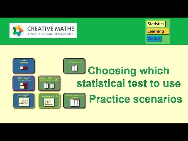 Choosing which statistical test to use: Practice examples