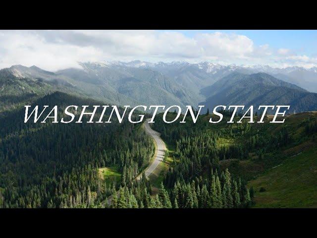 Flying over Washington State, United States    Relaxation Drone Film 4K UHD with Calming Music