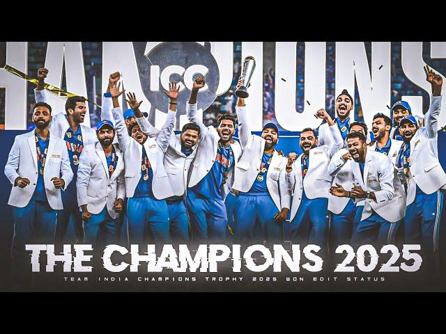 The Champions 2025Team India Champions Trophy 2025 Win Edit whatsapp status