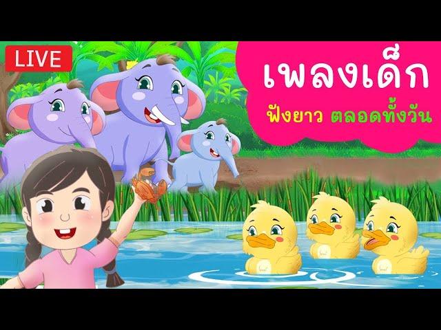 เพลงเด็ก อนุบาล ฟังยาวทั้งวัน | ช้าง ช้างๆ | เป็ดอาบน้ำในคลอง | ลิง กุ๊กไก่ กบ | kiku kidsong