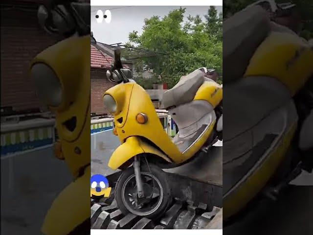 What happens to your bike after you throw it?Monster Crusher for Recycling!Powerful Machine.#shorts