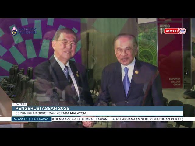 16 NOV 2024 – BERITA PAGI –  PENGERUSI ASEAN 2025 ; JEPUN IKRAR SOKONGAN KEPADA MALAYSIA