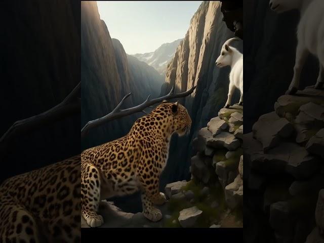 Life Leopard Goat Epi43 #shortsvideo #goat #leopardadventure #viralvideo #goatclimbing #leopard​