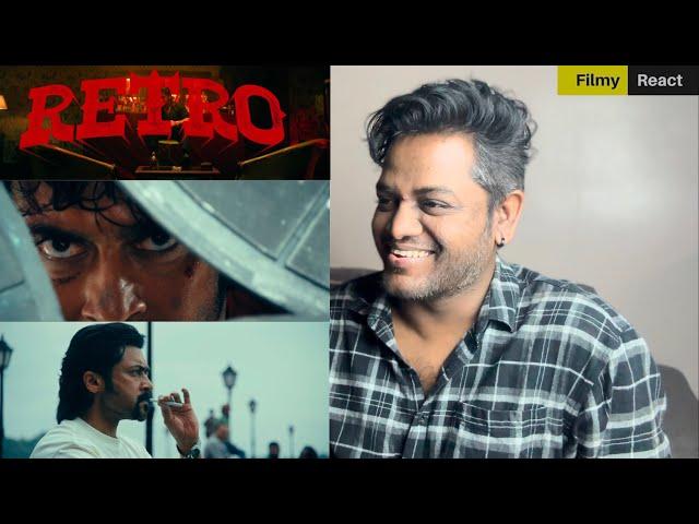 RETRO Title Teaser REACTION | Filmy React | Suriya | Karthik Subbaraj | Pooja Hegde | Santhosh Naray