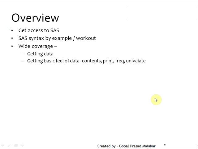 SP00 Introduction to SAS programming playlist, what are you going to learn through this