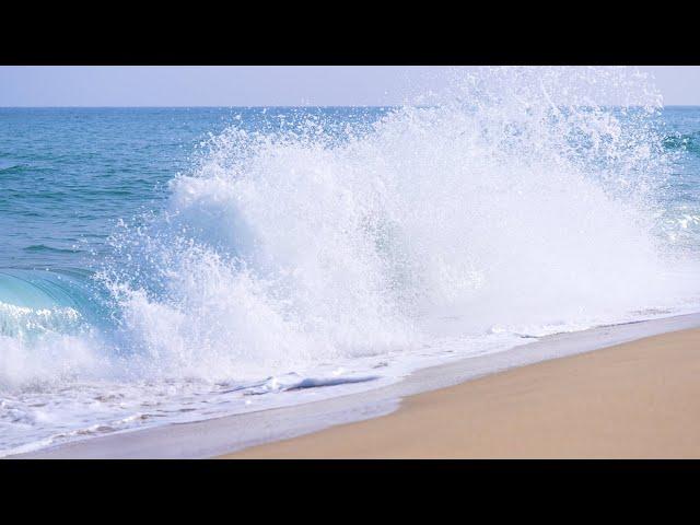 Refreshing clear sea, refreshing and cool waves, ASMR sounds of nature, sleep, concentration