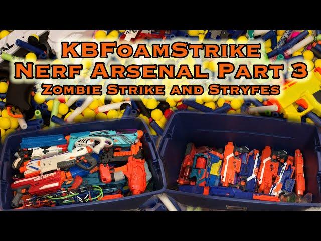 KBFoamStrike NERF ARSENAL Part 3: Zombie Strike and Everything's a Stryfe or Rapid Red