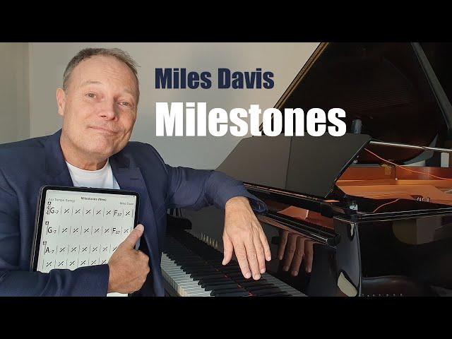 Milestones (Miles Davis) - Piano cover with drums (iReal Pro)