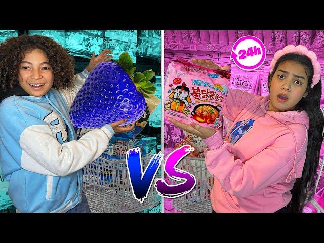 عشنا باللون الأزرق و الوردي لمدة 24 ساعة !  | ما تخيلوش شنو وقع  ؟