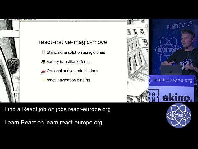 Magic Move transitions in React-native - Hein Rutjes aka @ijzerenhein at @ReactEurope 2019