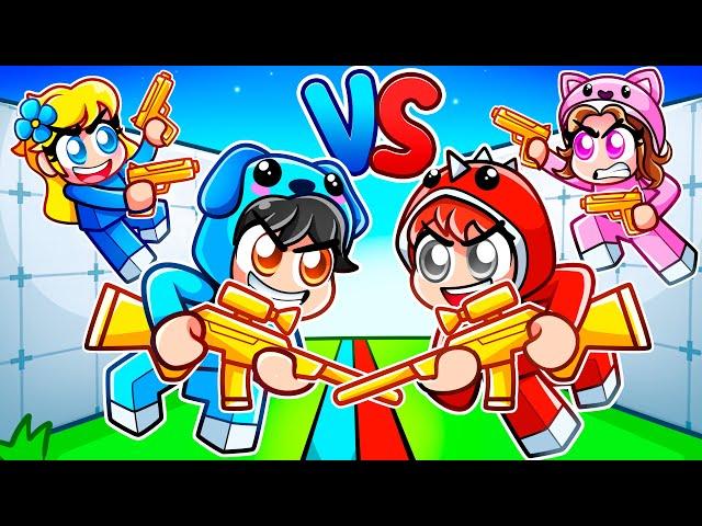 Omz & Crystal Vs Roxy & Lily In Roblox Rivals