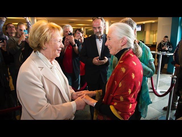 Jane Goodall in Iceland, introduction by Vigdis Finnbogadottir