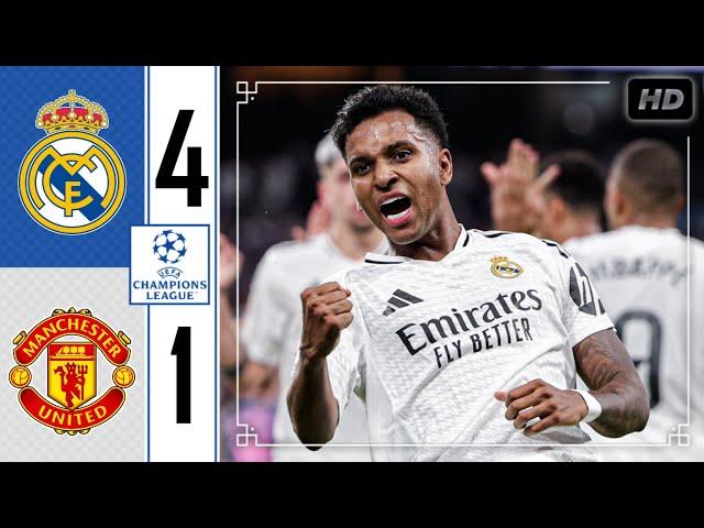 Real Madrid vs Manchester United 4-1 • Champions League Highlights • Real Madrid Tadi Malam