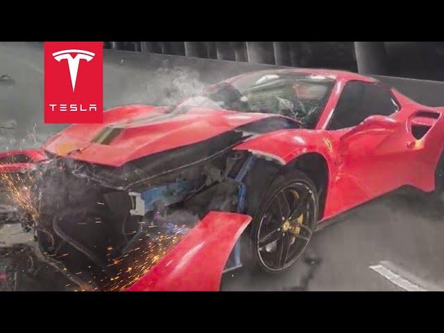 FERRARI VS TESLA CRASH; INSURANCE REFUSES $140,000 CLAIM