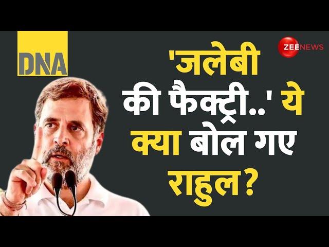 DNA: 'जलेबी की फैक्ट्री' का जिक्र कर राहुल फिर हुए Viral | Rahul Gandhi Jalebi Factory Speech Video