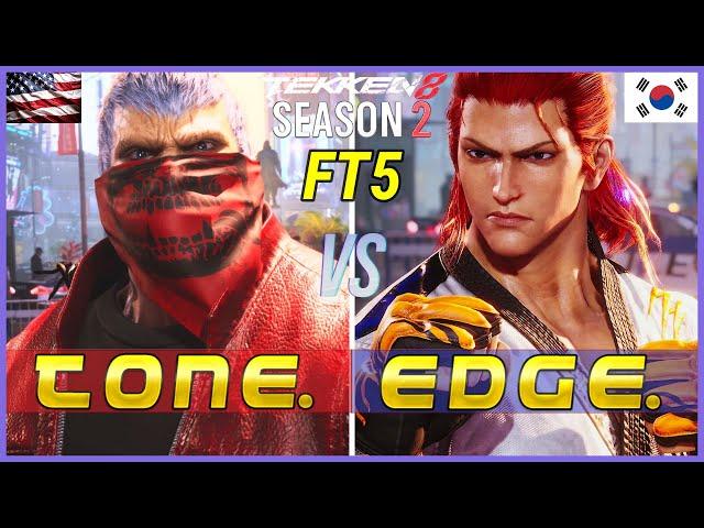 Tekken 8 Season 2 ▰ TONE (Bryan) Vs EDGE (Hwoarang) ▰ First To 5 Set!