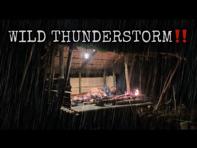 WILD THUNDERSTORM‼️Wild Camping in Heavy Rain with Thunderstorm‼️