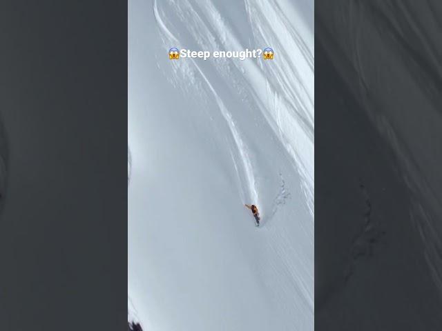 Did you say steep?  #freeride #extreme #snowboard #alaska #snowboarding #crazy #drone #winter