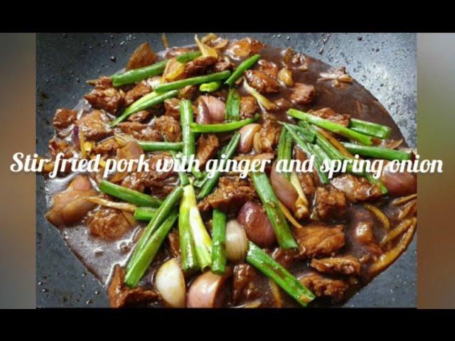 Stir Fried Pork with Ginger and Spring Onion (姜葱猪肉)