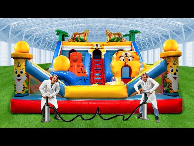 ENDLESSLY INFLATING A HUGE BOUNCY HOUSE