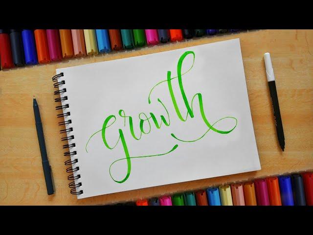 How to write calligraphy with brush pen fancy calligraphy design